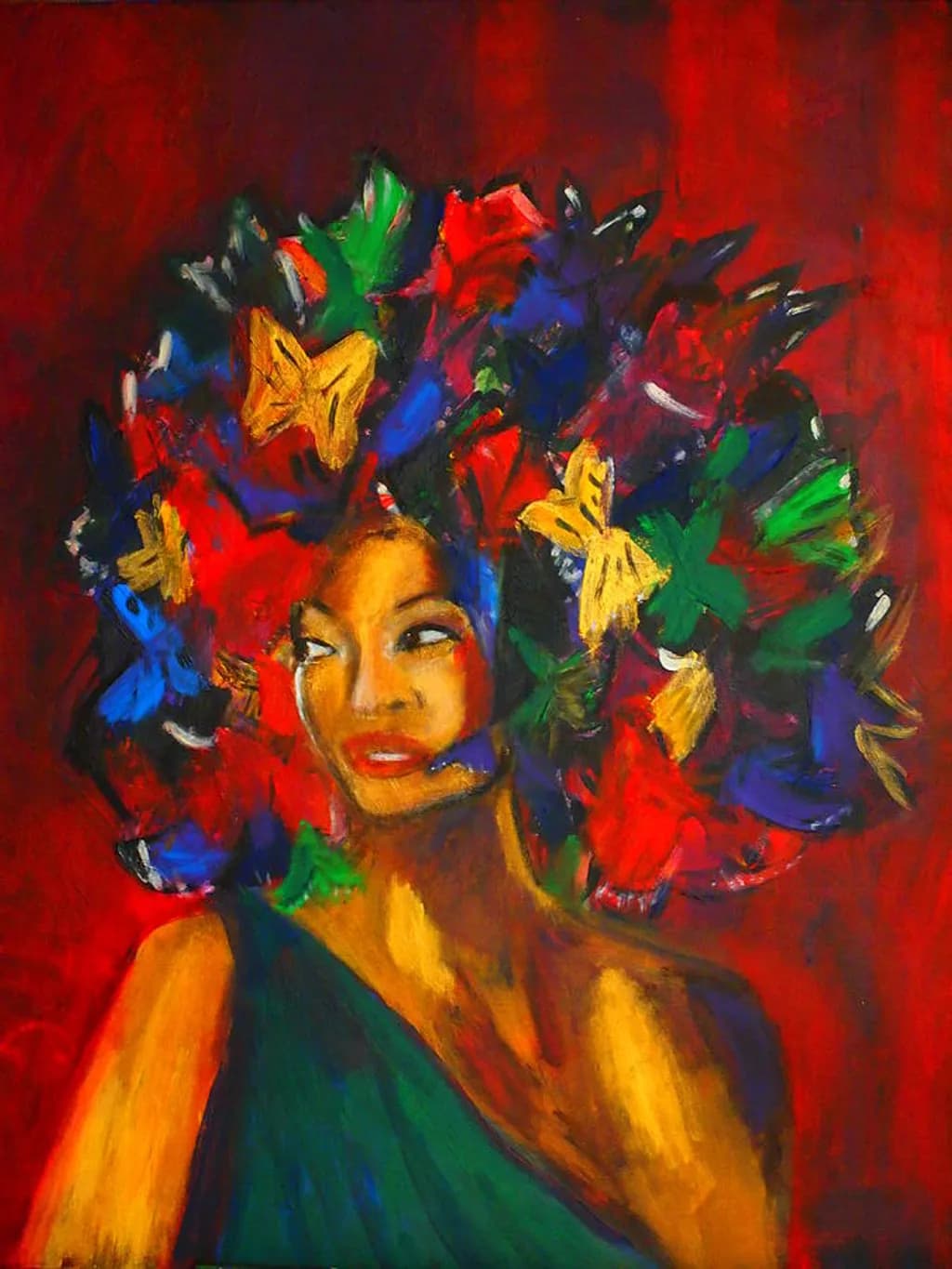 Colorful Butterfly Hair
