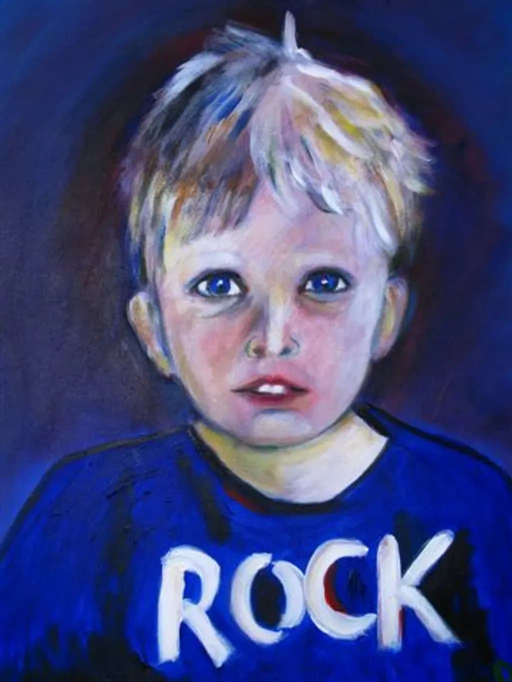 Boy in Rock Shirt