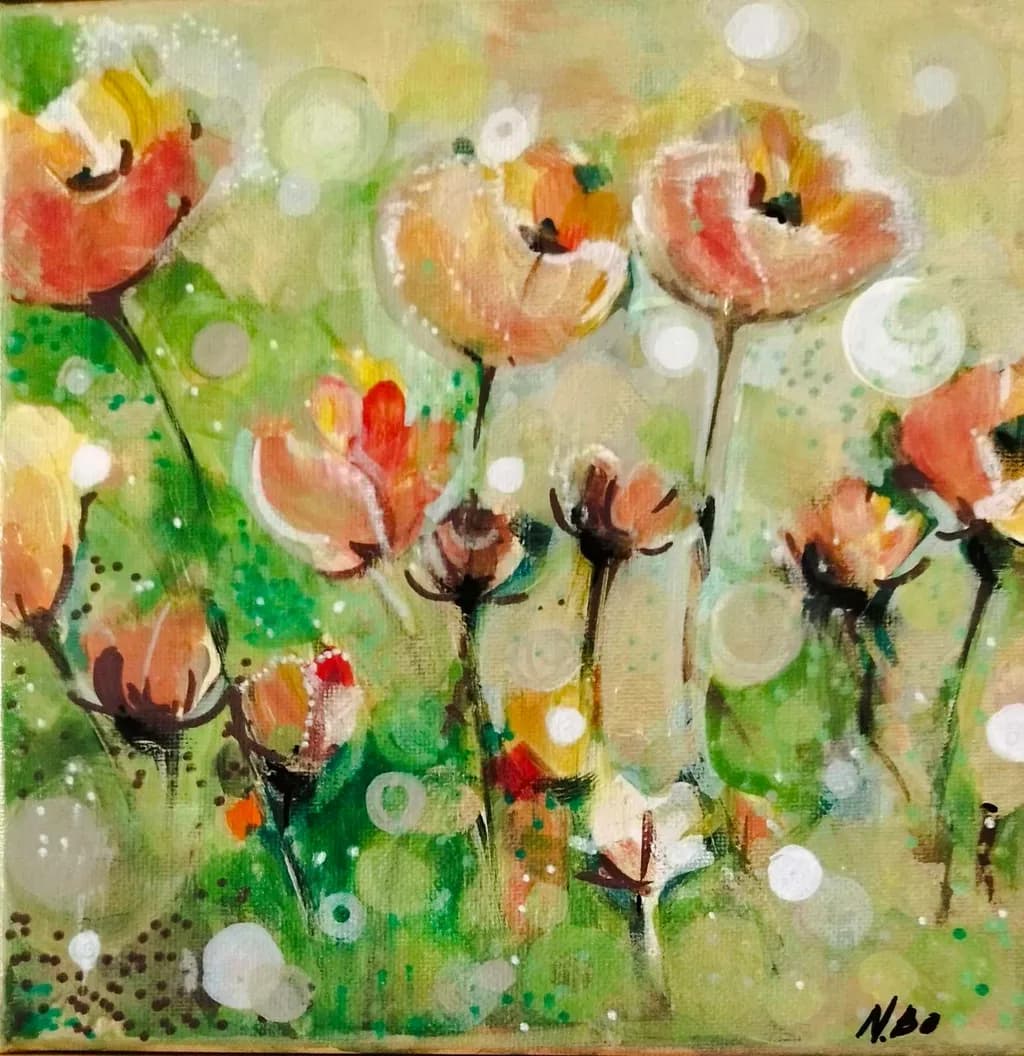 Pastel Flower Garden