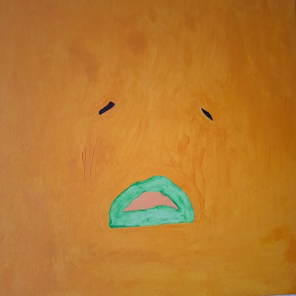 Green Lips on Orange