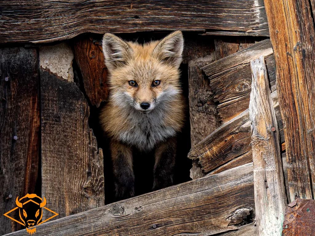 Barn Fox Peek