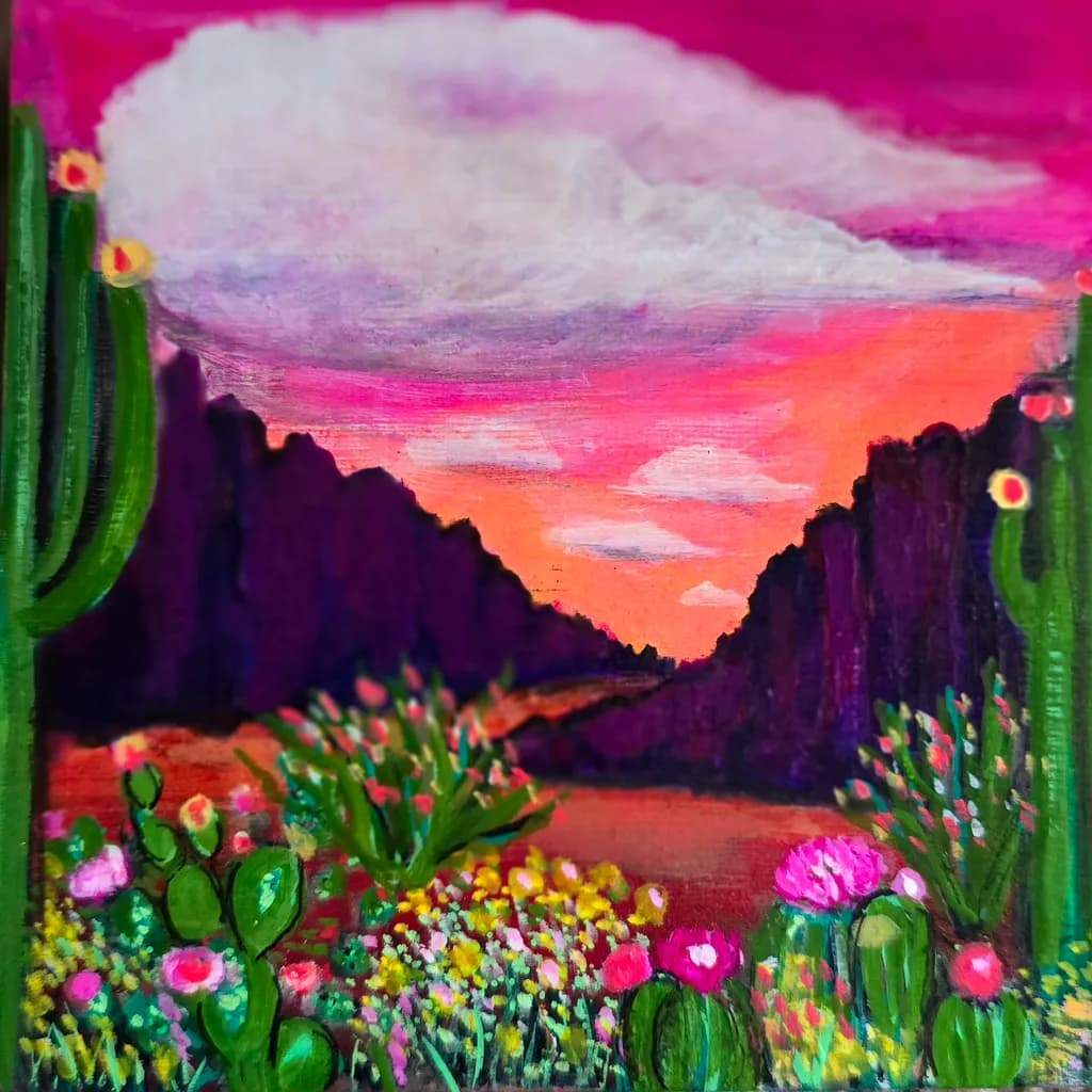 Desert Bloom Sunset
