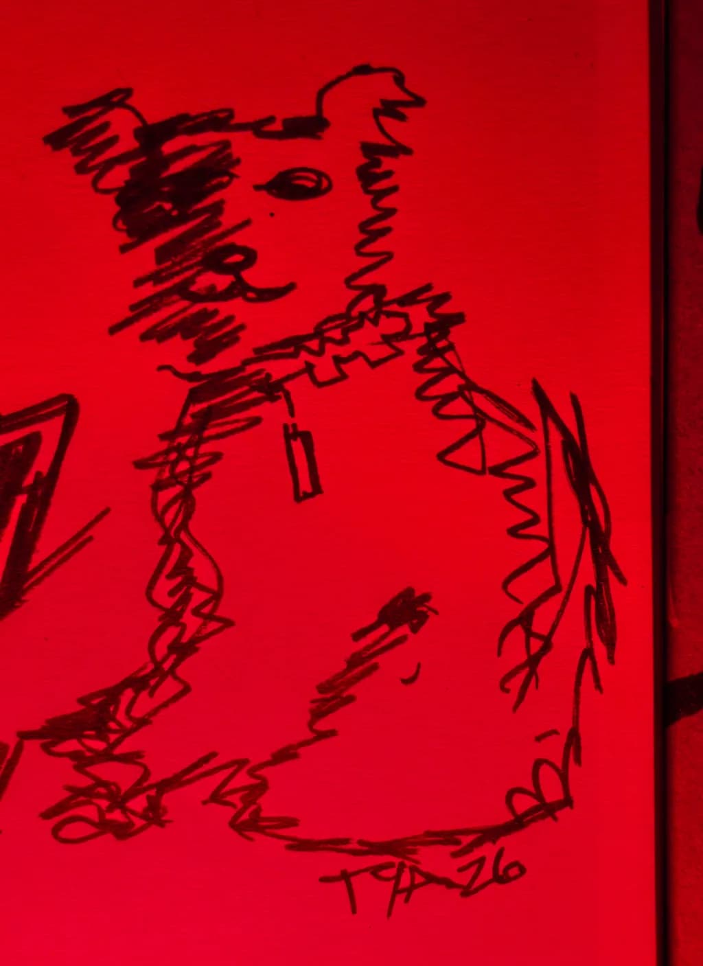 Crimson Pup Sketch
