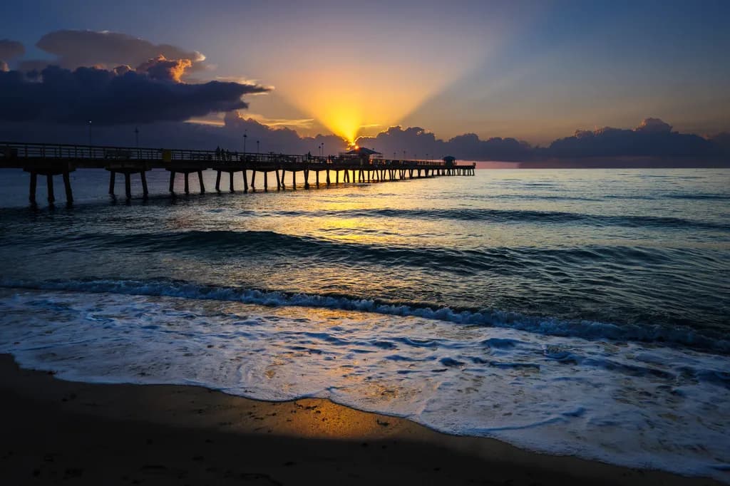 Sunrise Anglin Beach Pier