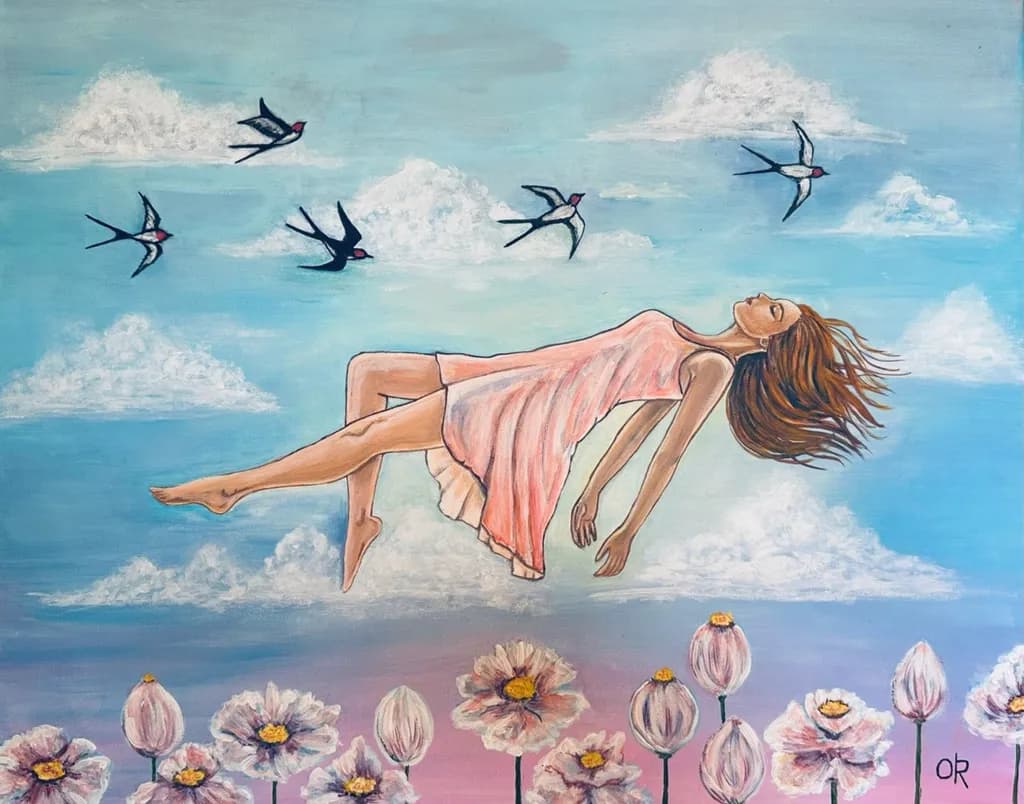 Floating Above Flowers