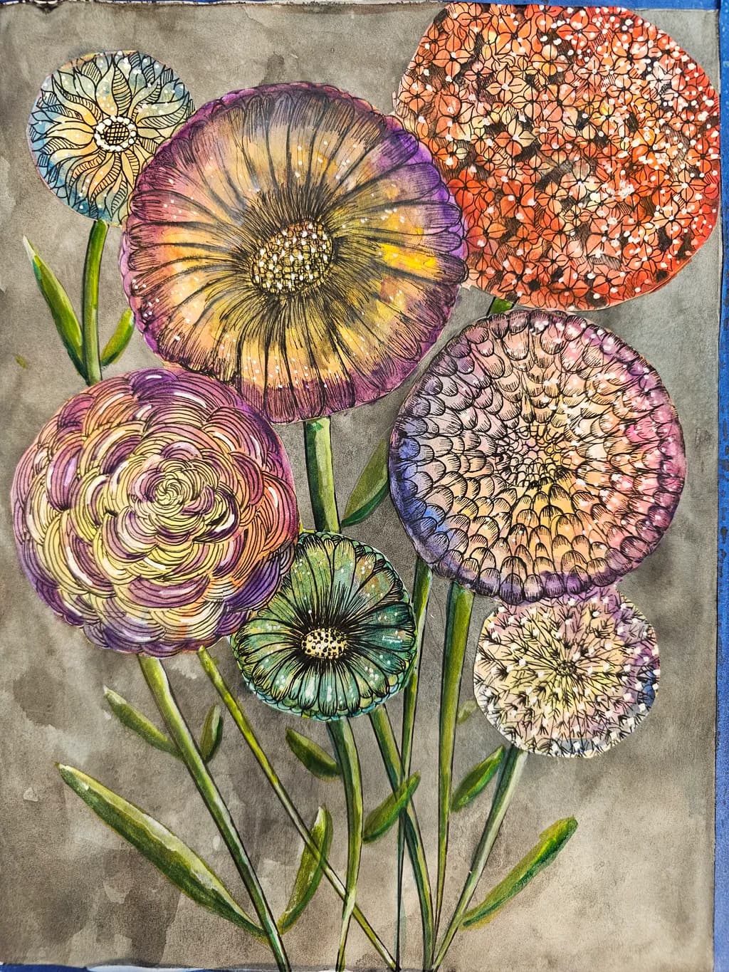 Textured Floral Medley