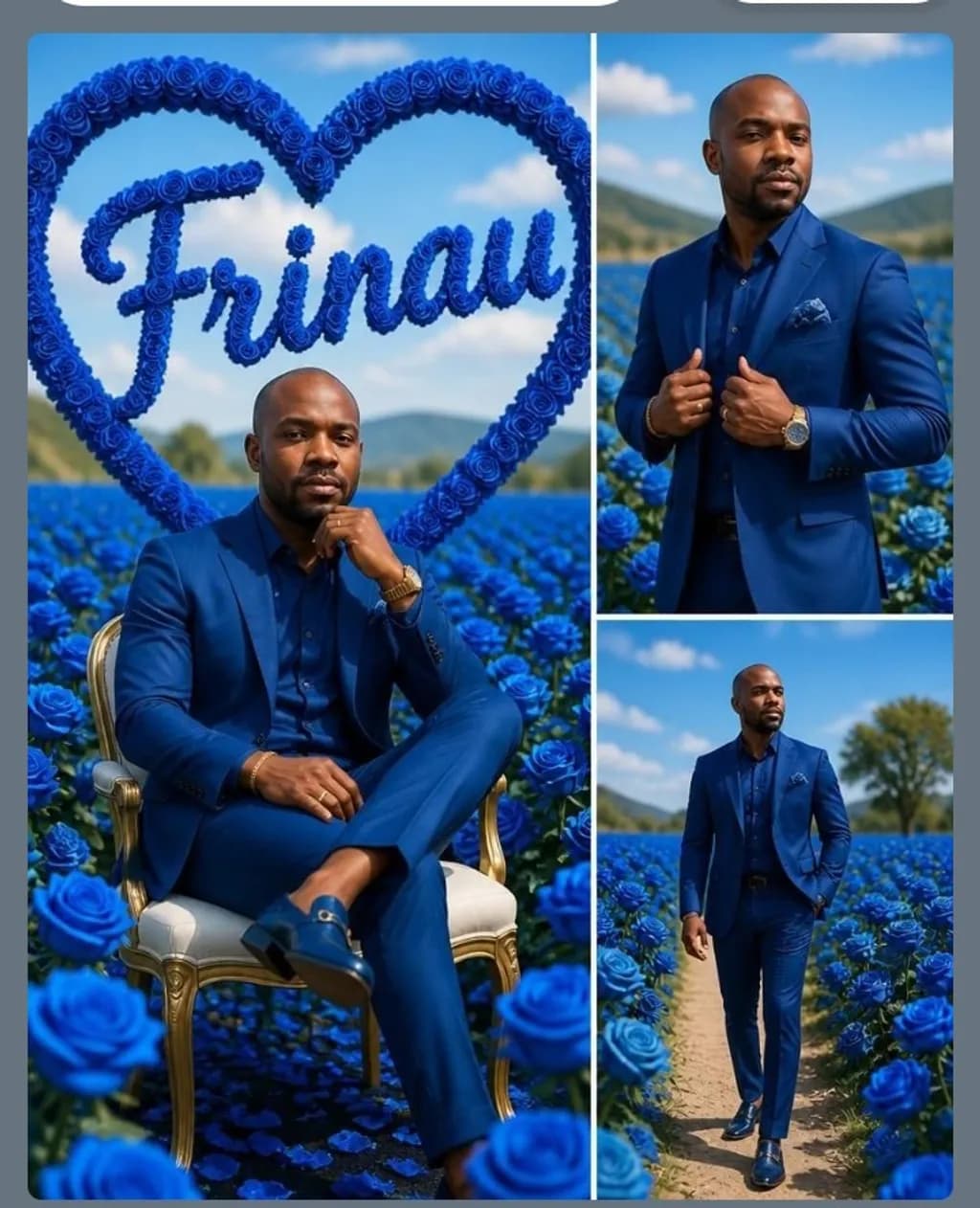 Blue Rose Field Elegance