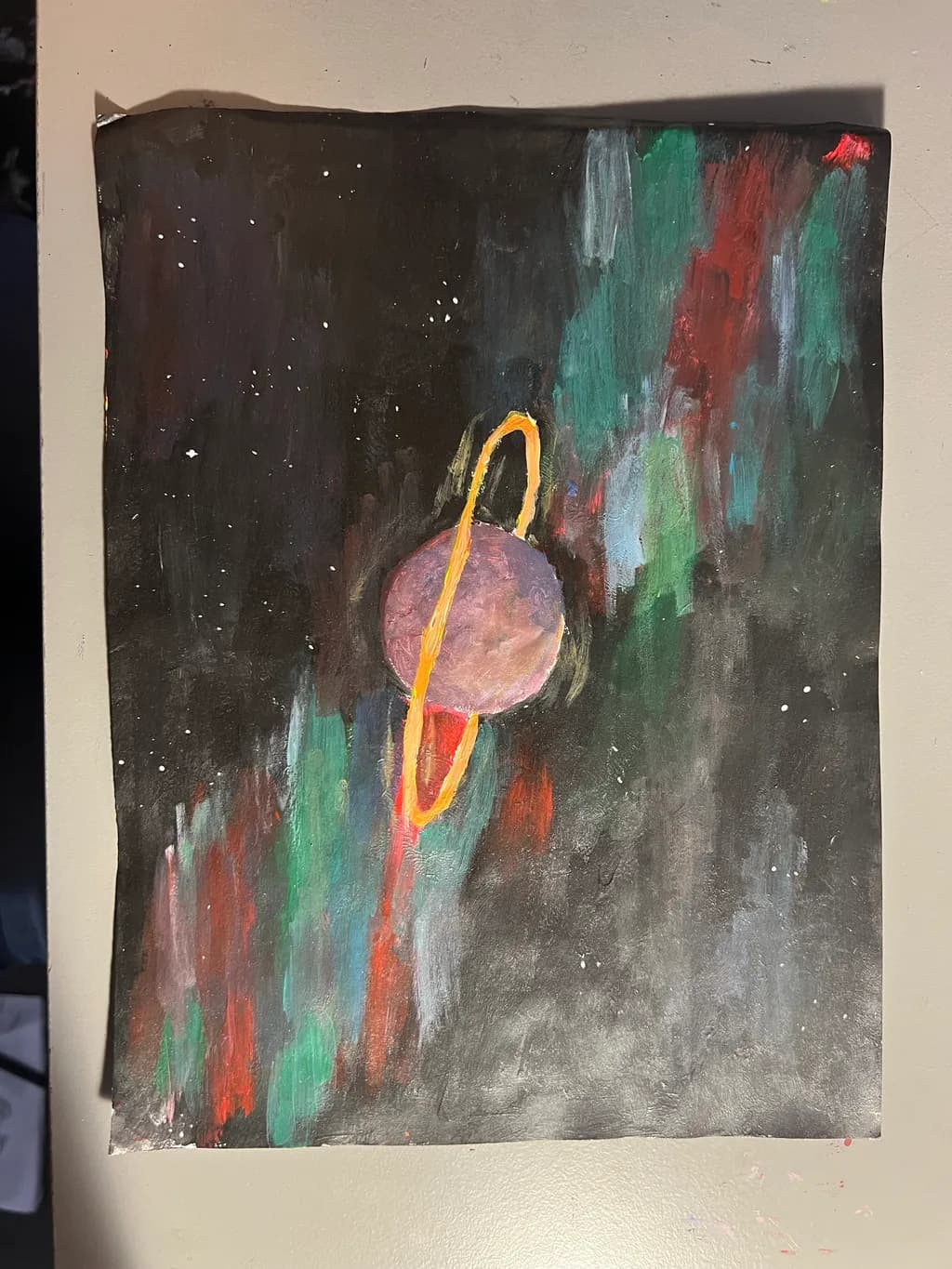 Ringed Planet in Nebula