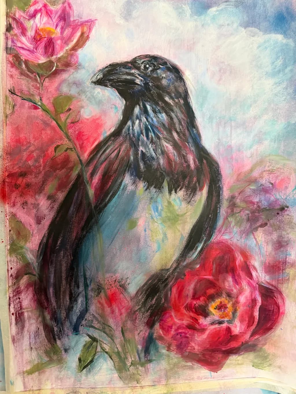 Raven Among Roses
