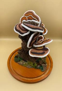 Beaded Shelf Fungi Sculpture