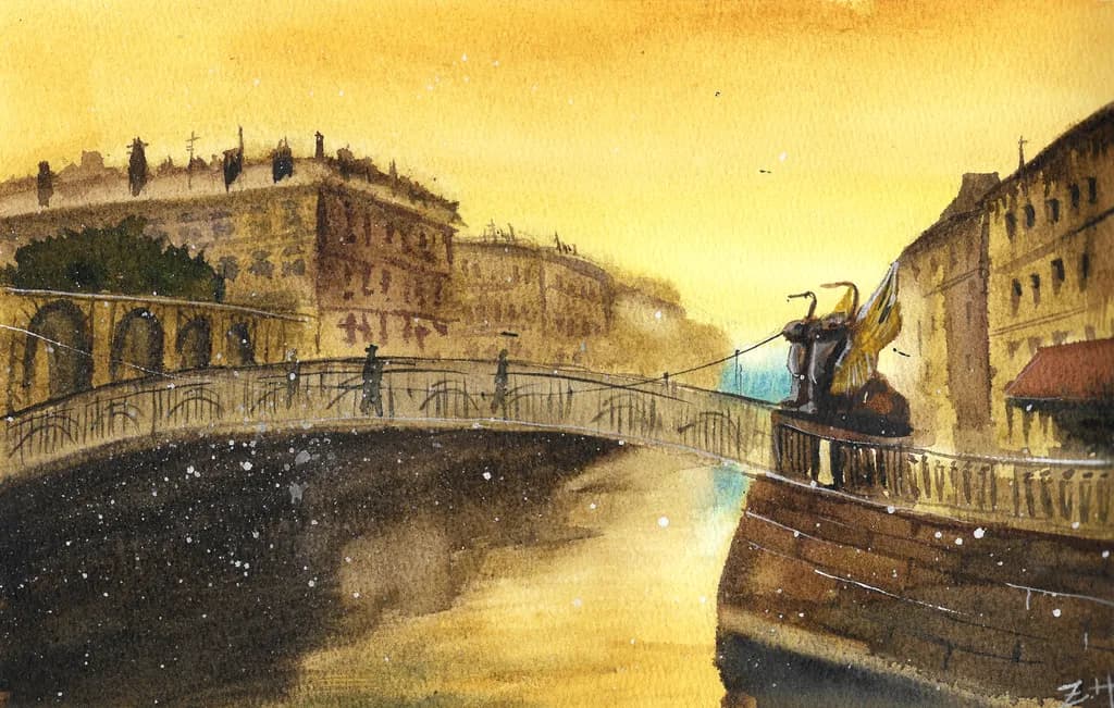 Bank Bridge Twilight