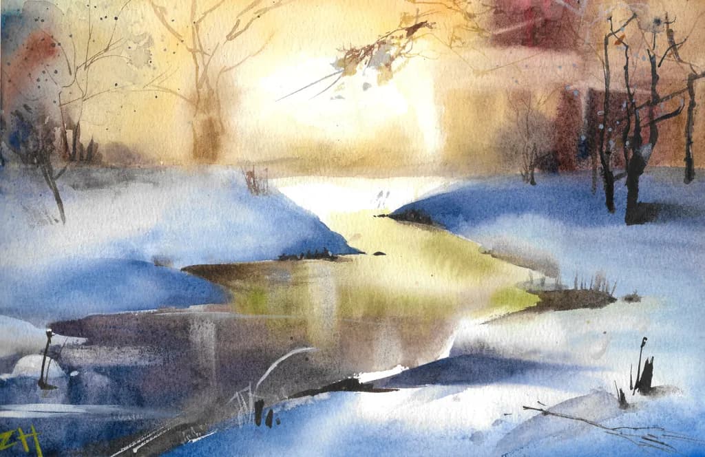 Atmospheric Winter Landscape