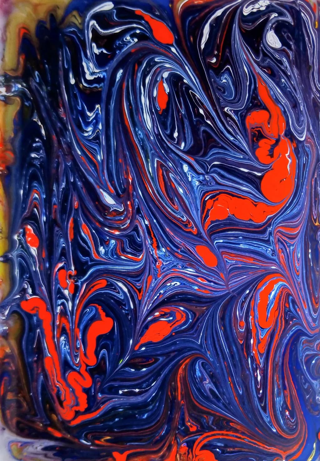 Cobalt Crimson Swirl