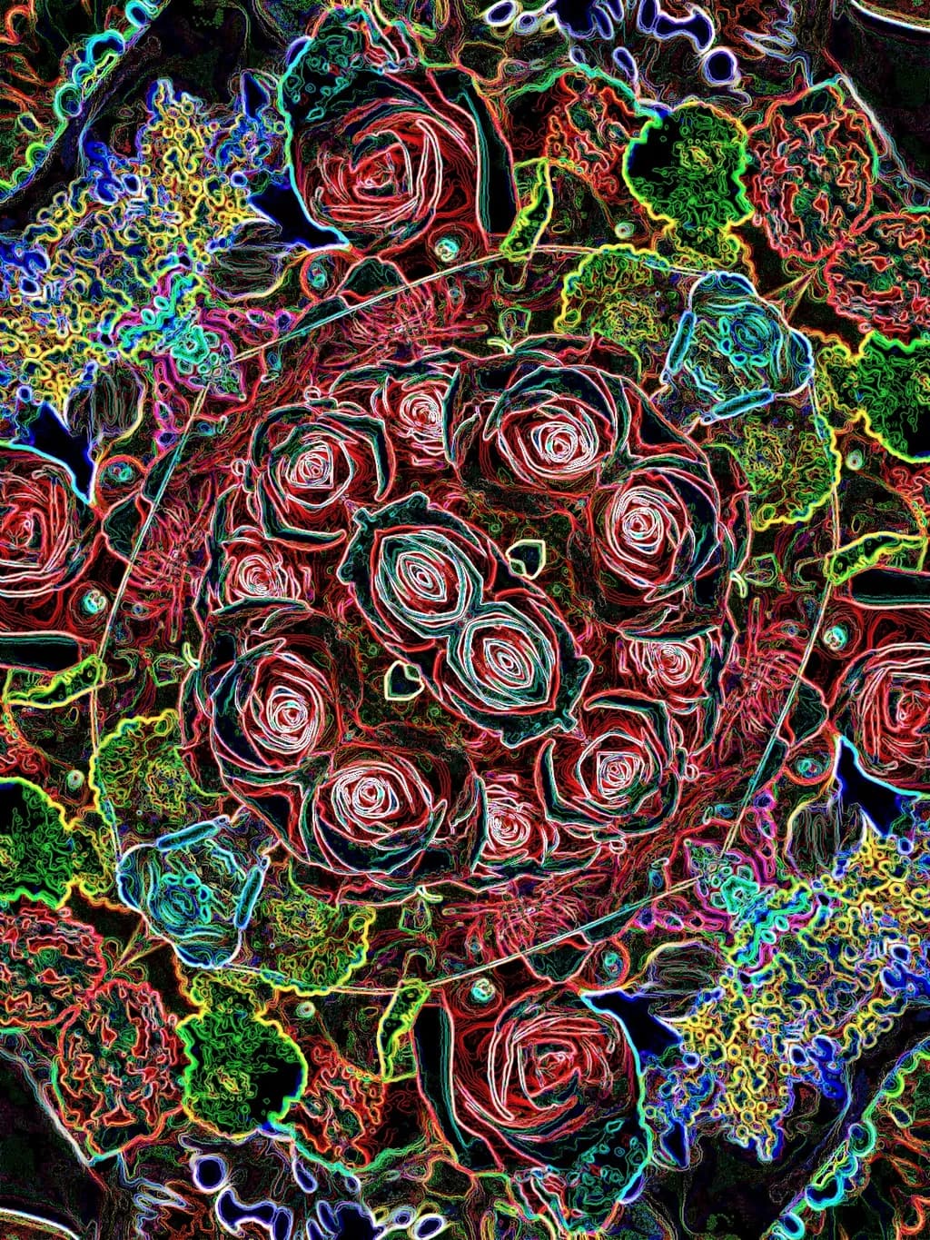 Neon Bloom Spiral