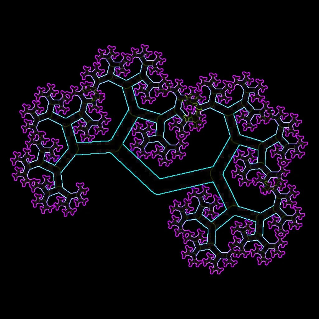 Neon Coral Branches