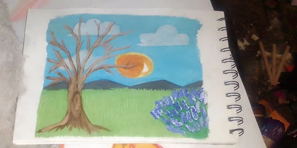 Sunset Tree Landscape