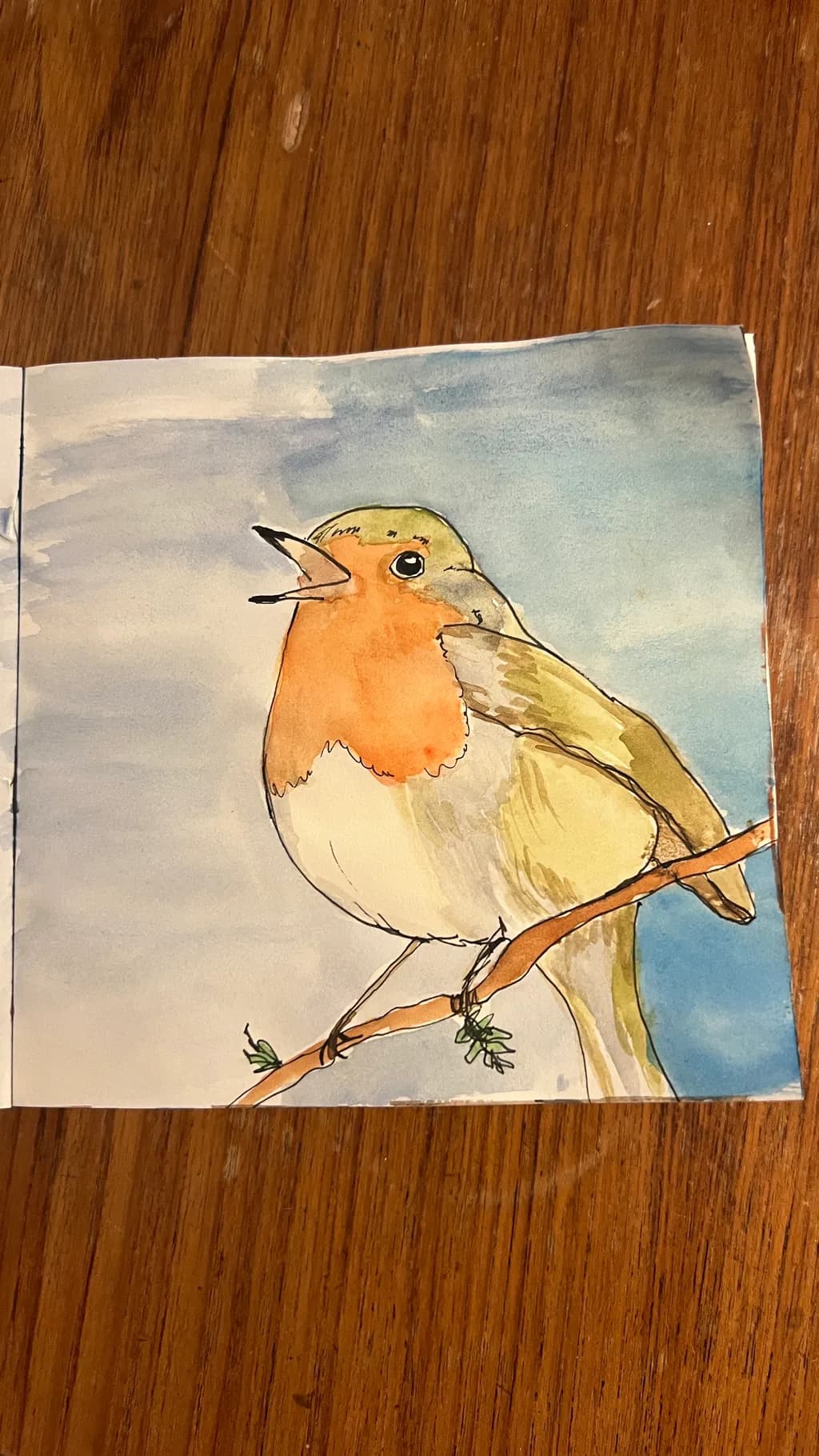 Singing Bird on Branch