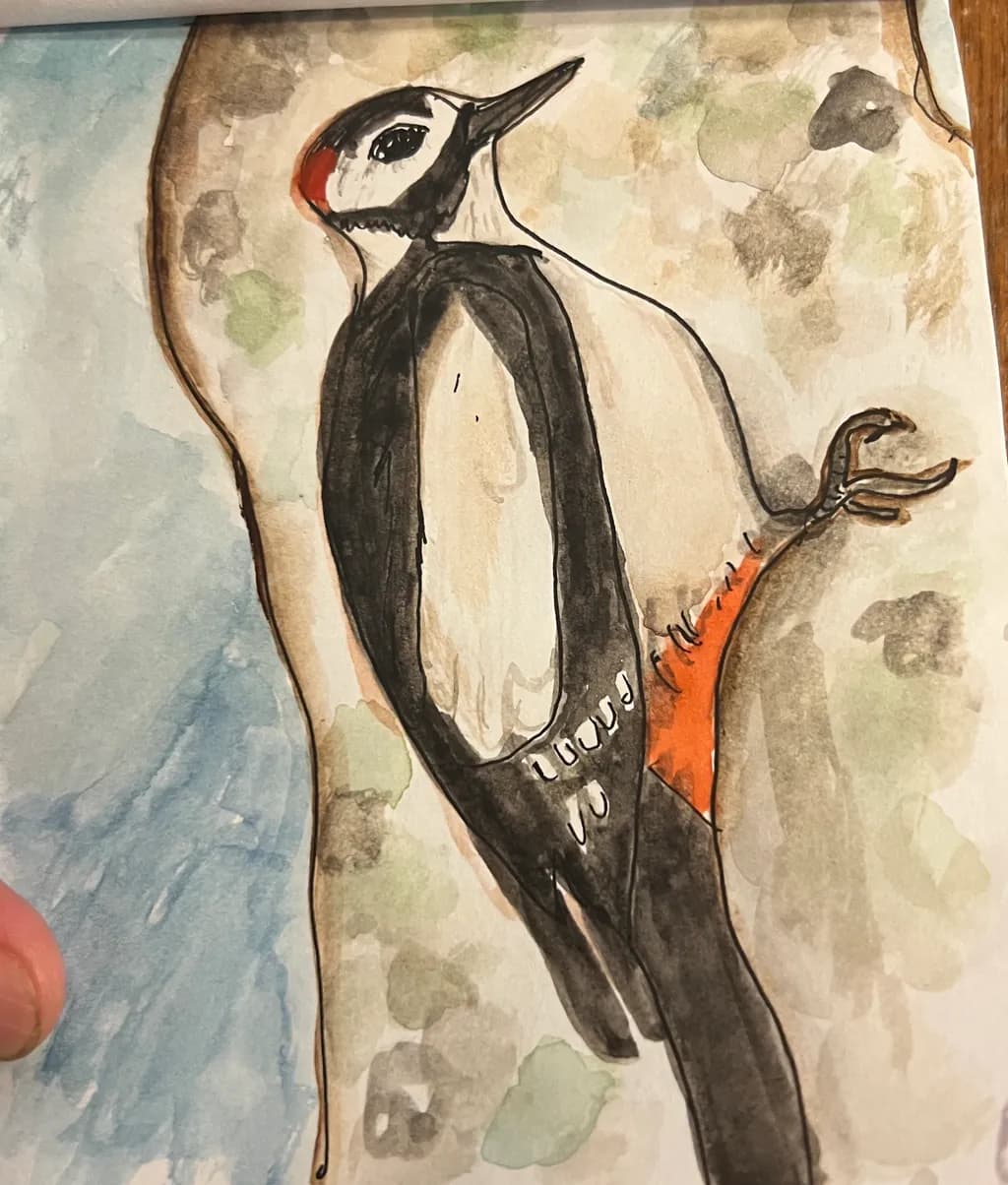 Woodpecker on Tree