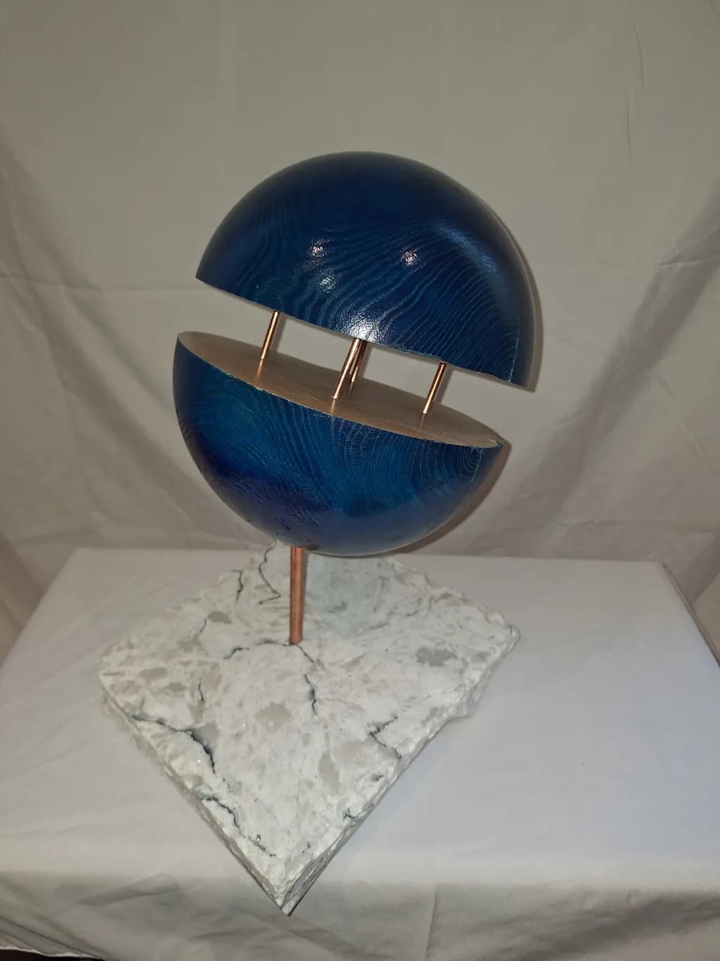 Blue Sphere Sculpture