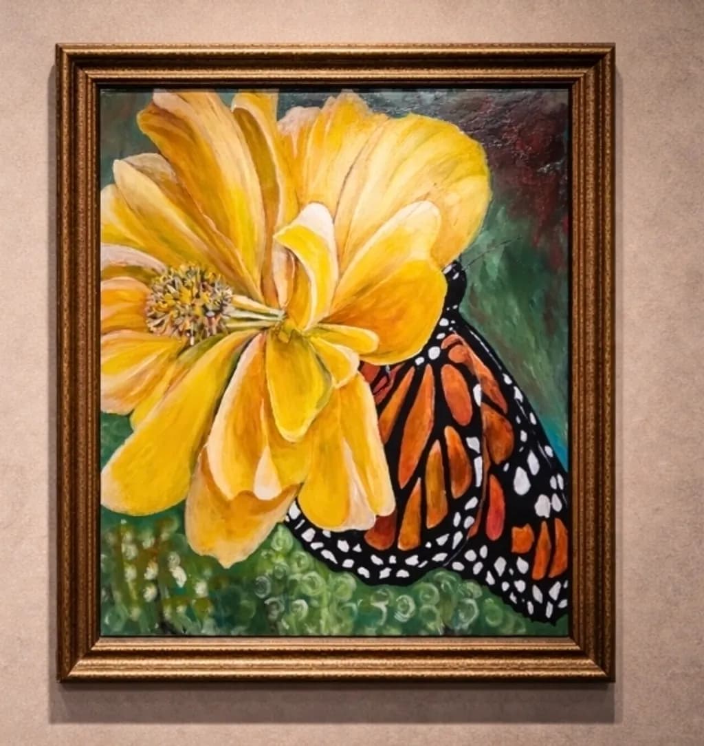 Golden Bloom Butterfly