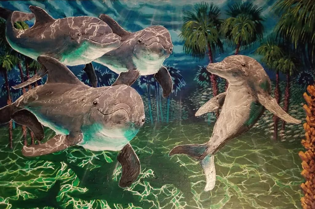 Playful Dolphins Gathering