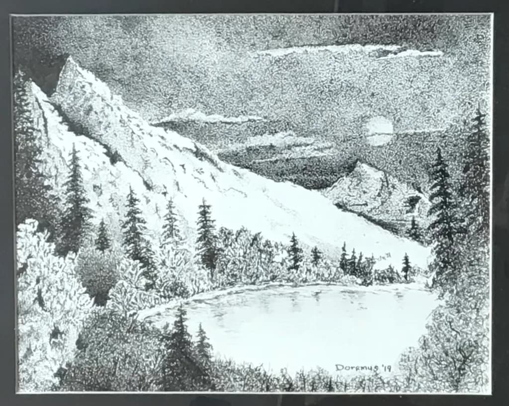 Moonlit Mountain Lake