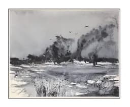 Misty Tree Landscape