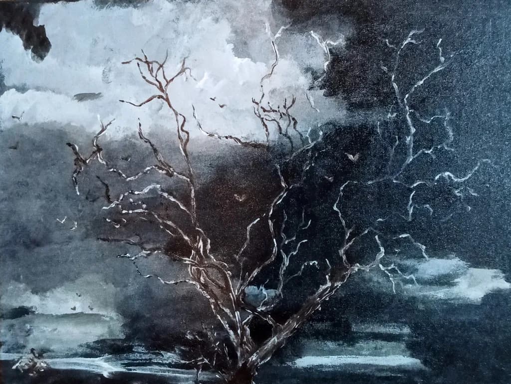 Stormy Tree Silhouette