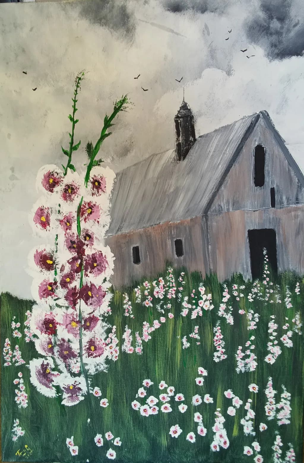 Barn Among Flowers