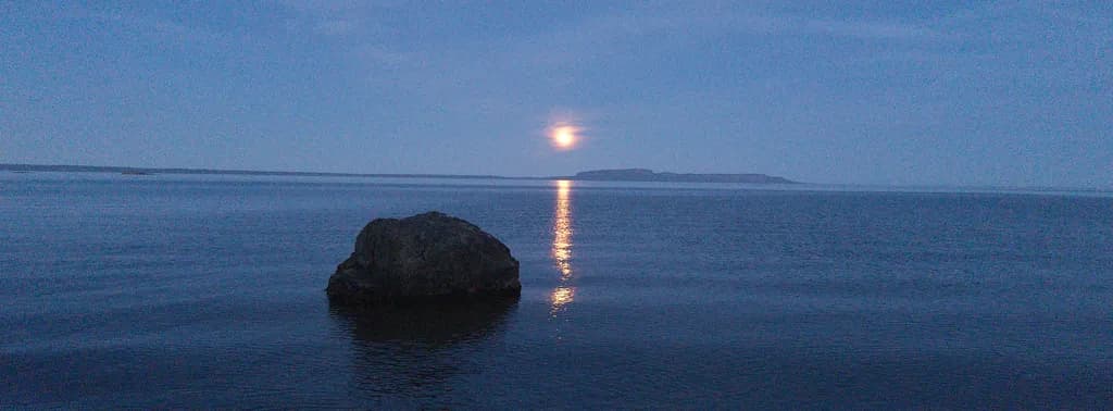 Moonlight Over Ocean Rock