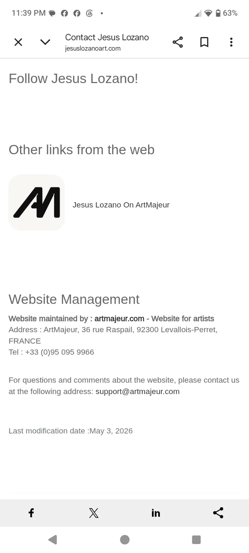 Artist Contact Portal