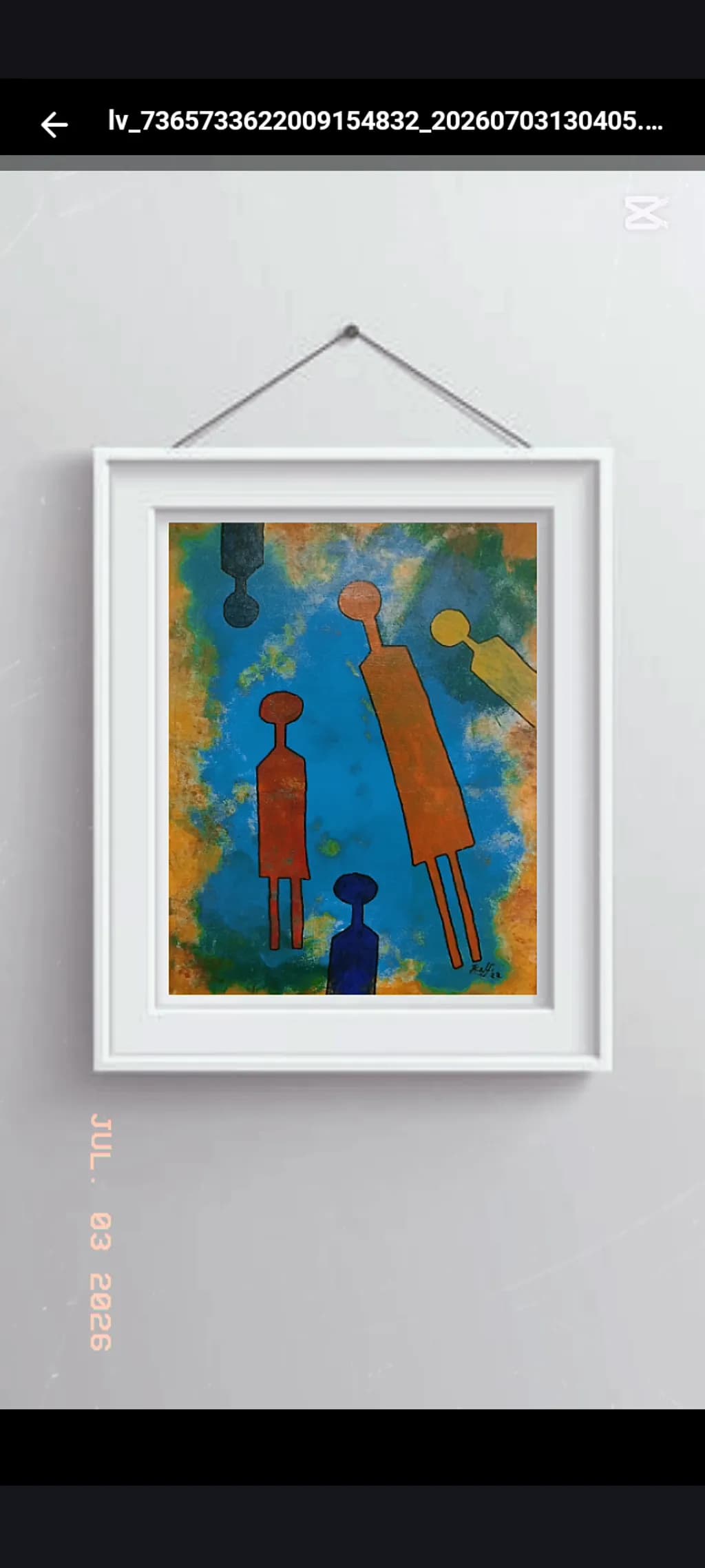 Abstract Figures in Blue