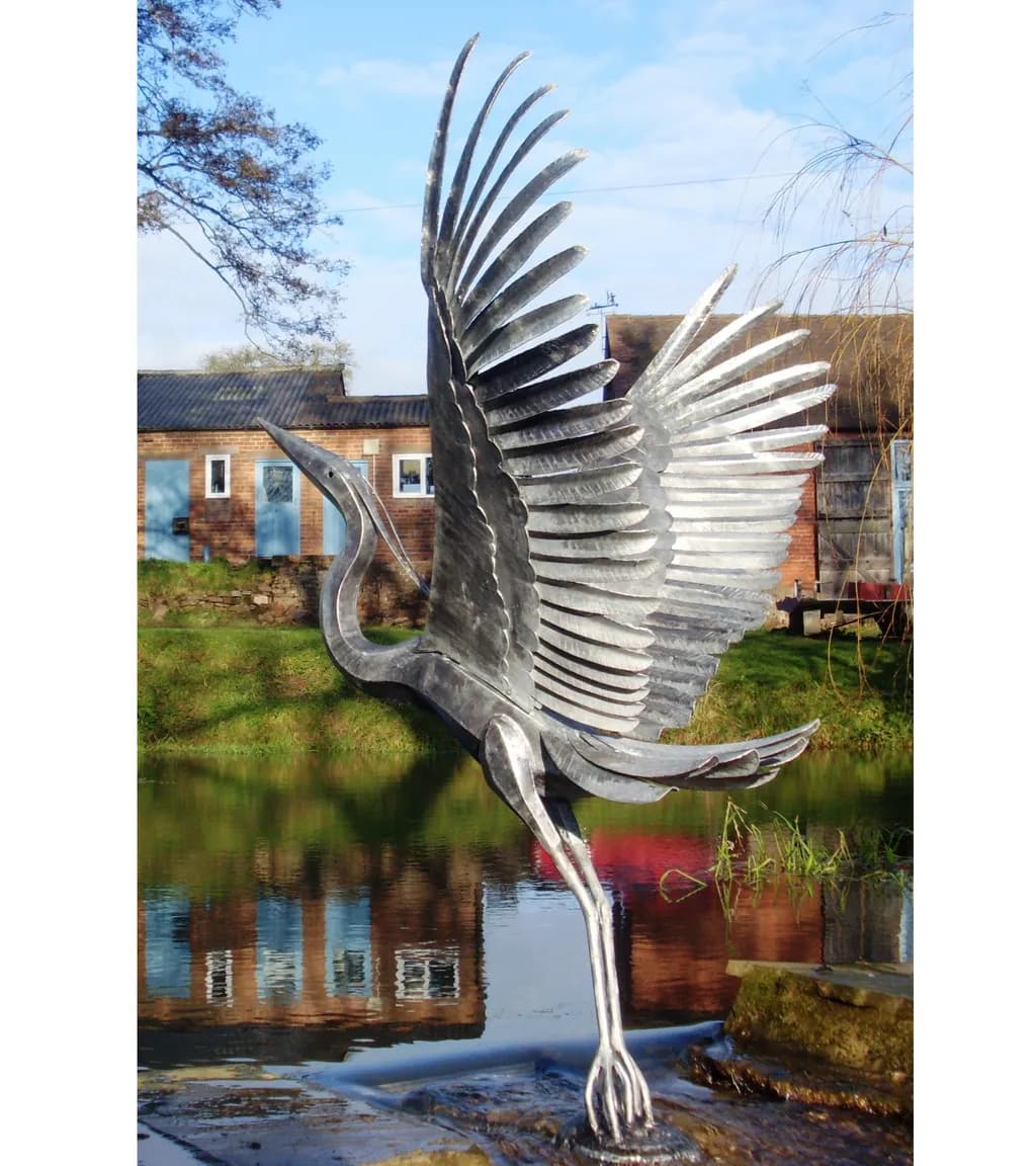 Heron on Pond