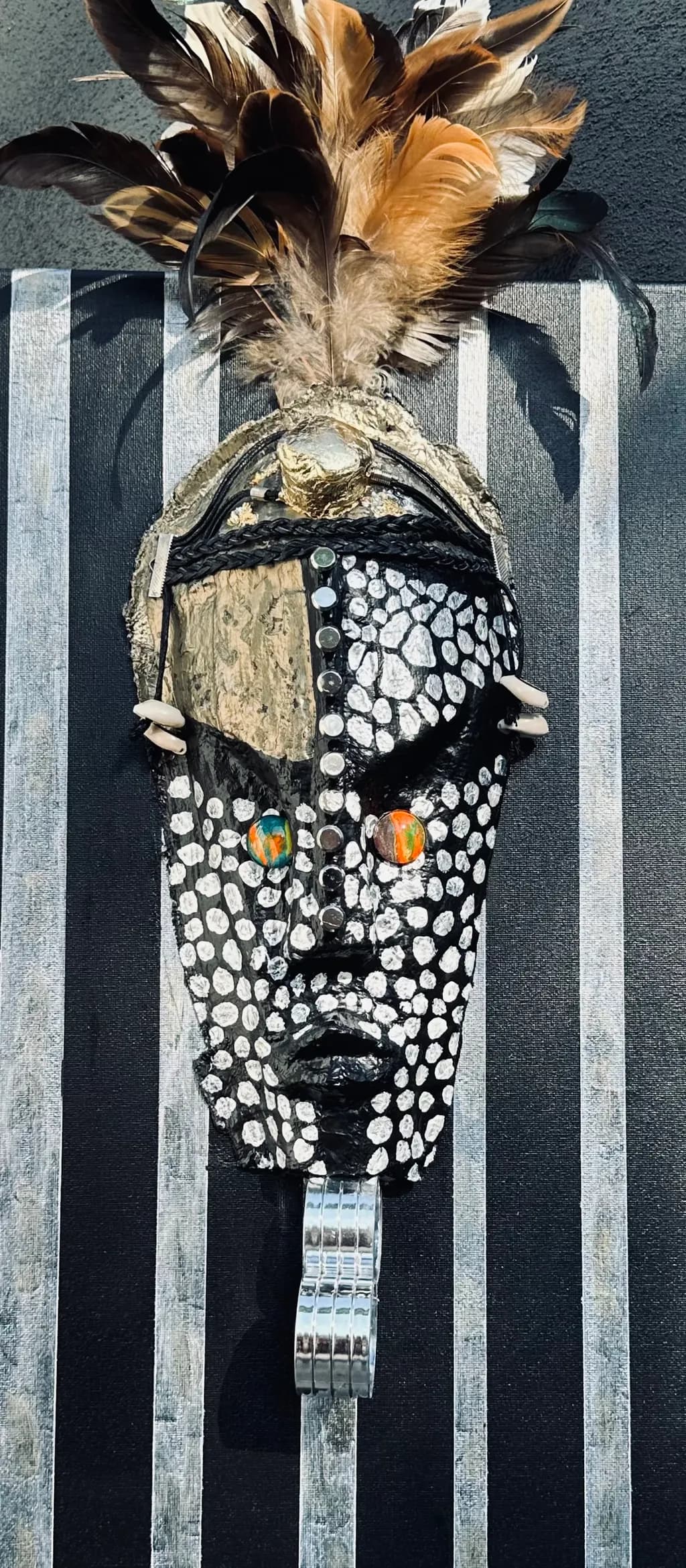 Feathered Mosaic Mask