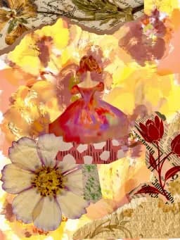 Floral Figure Collage