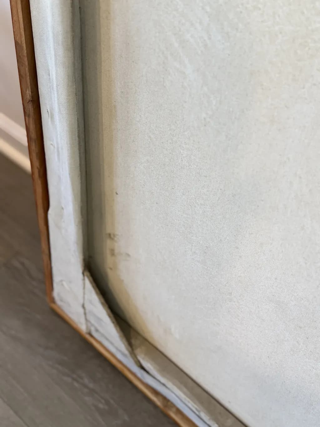 Frayed Canvas Corner