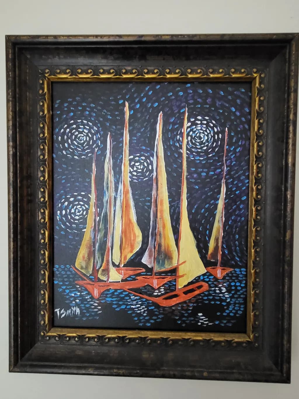 Sailboats at Night