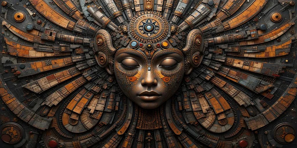 Mechanical Sunburst Face