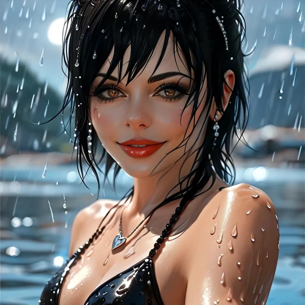 Rain-Kissed Smile