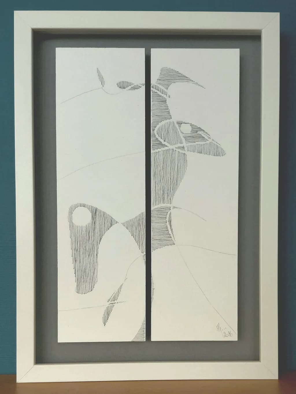 Abstract Lines Diptych