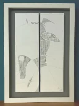 Abstract Lines Diptych