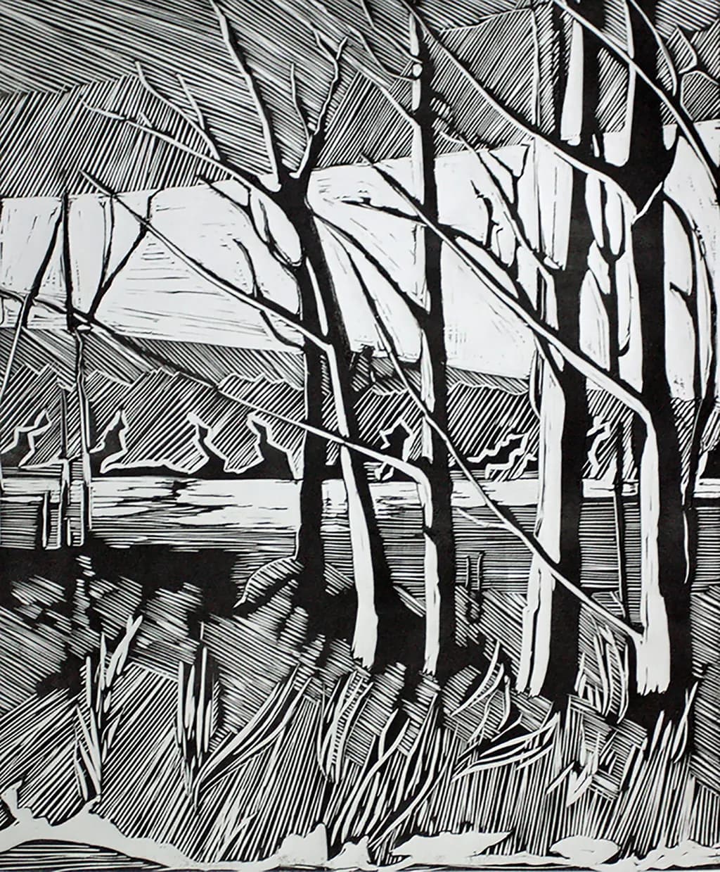 Wind-Glittered Aspens