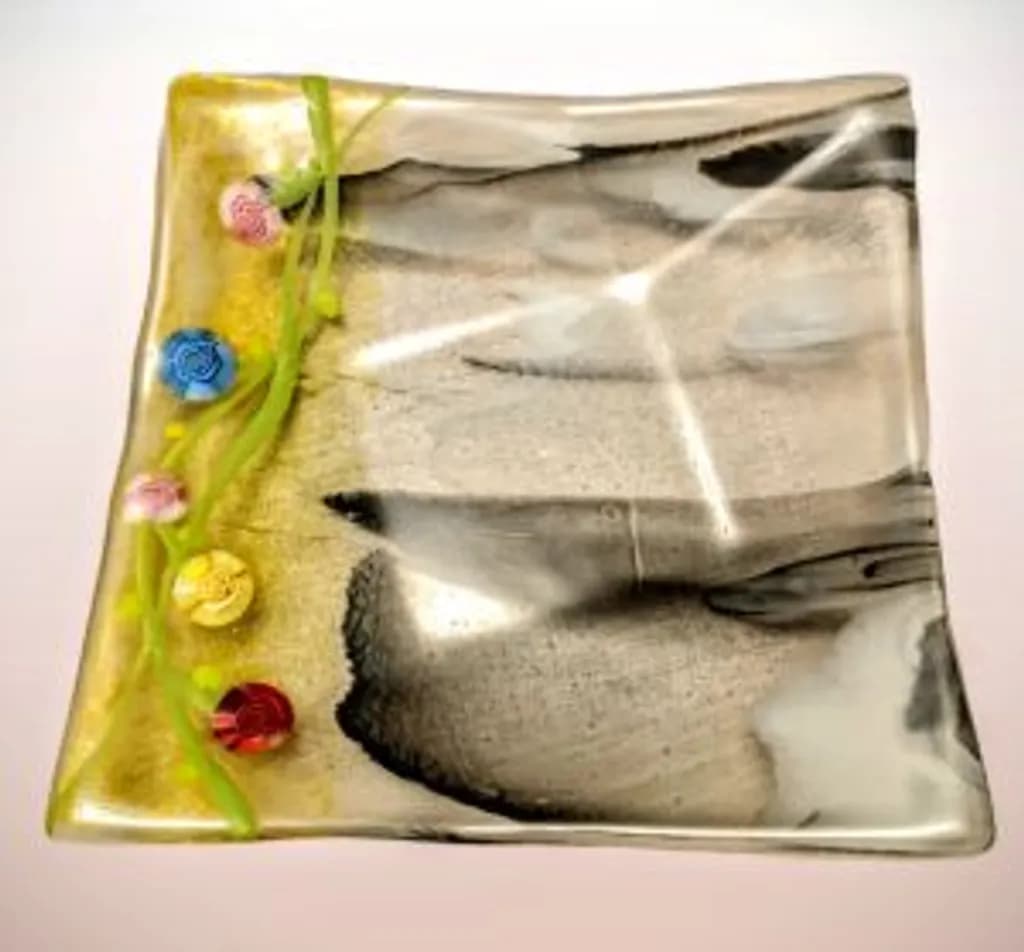 Glass Bloom Tray