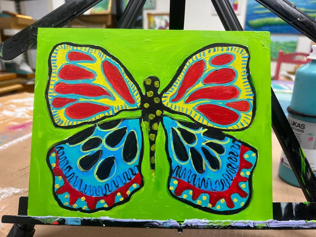 Colorful Mosaic Butterfly