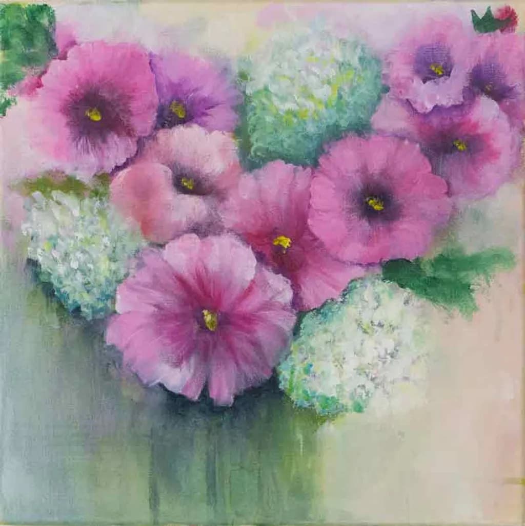 Hollyhock Blooms