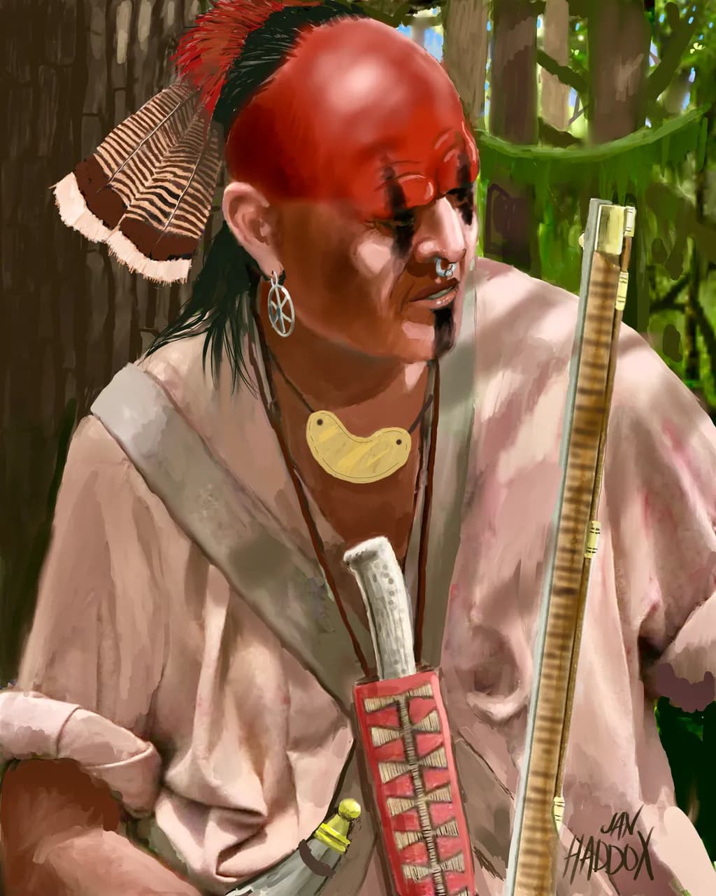 Red Painted Warrior