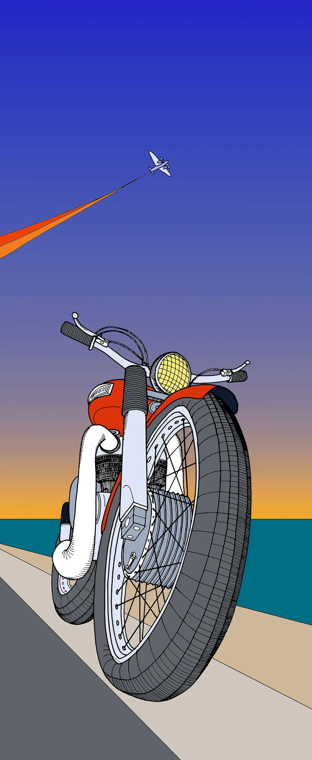 Bike Beach Sunset