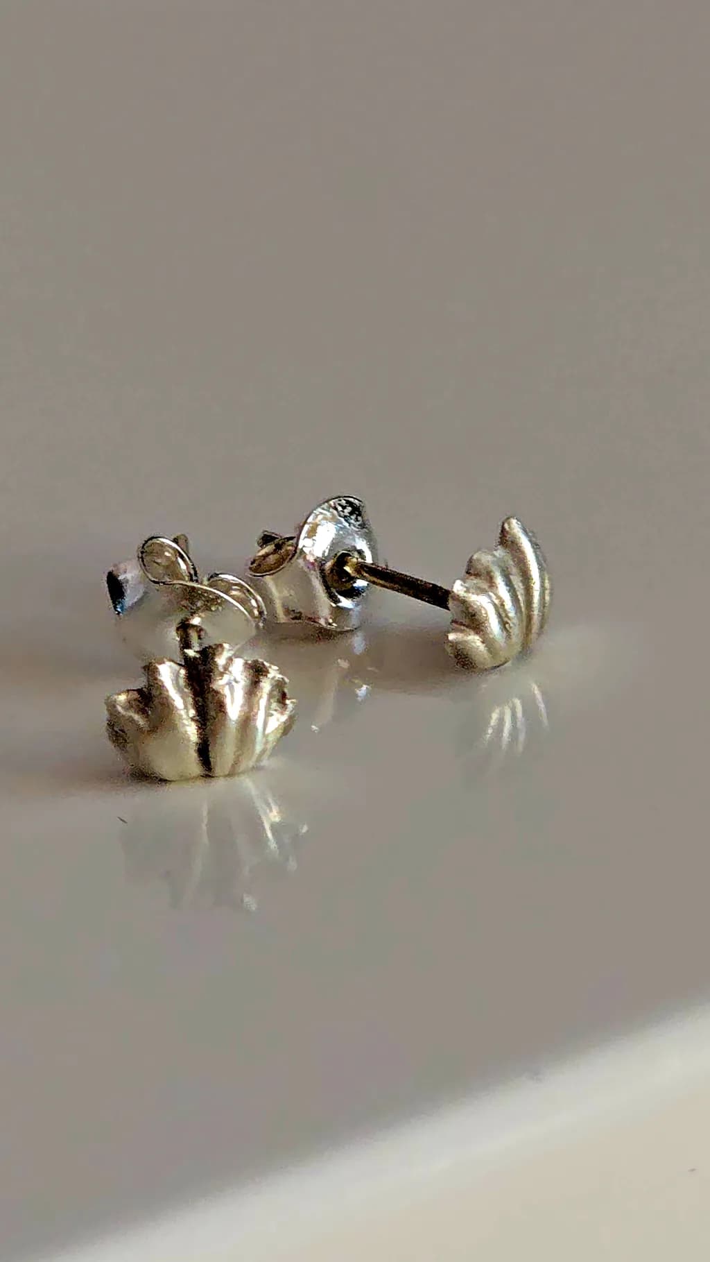 Silver Shell Studs