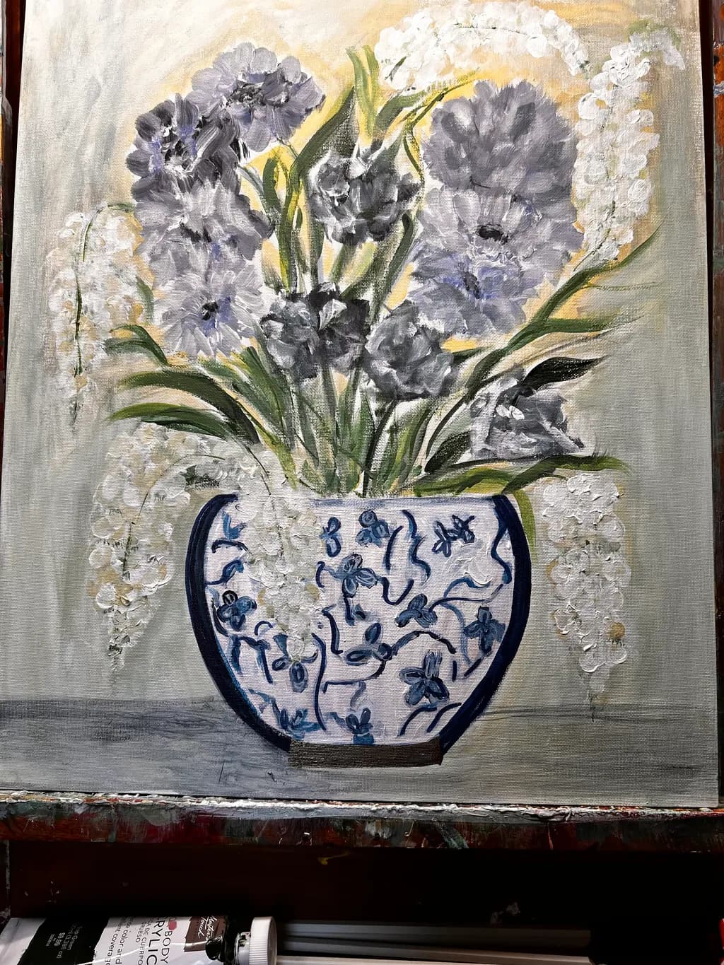 Blue and White Blossom