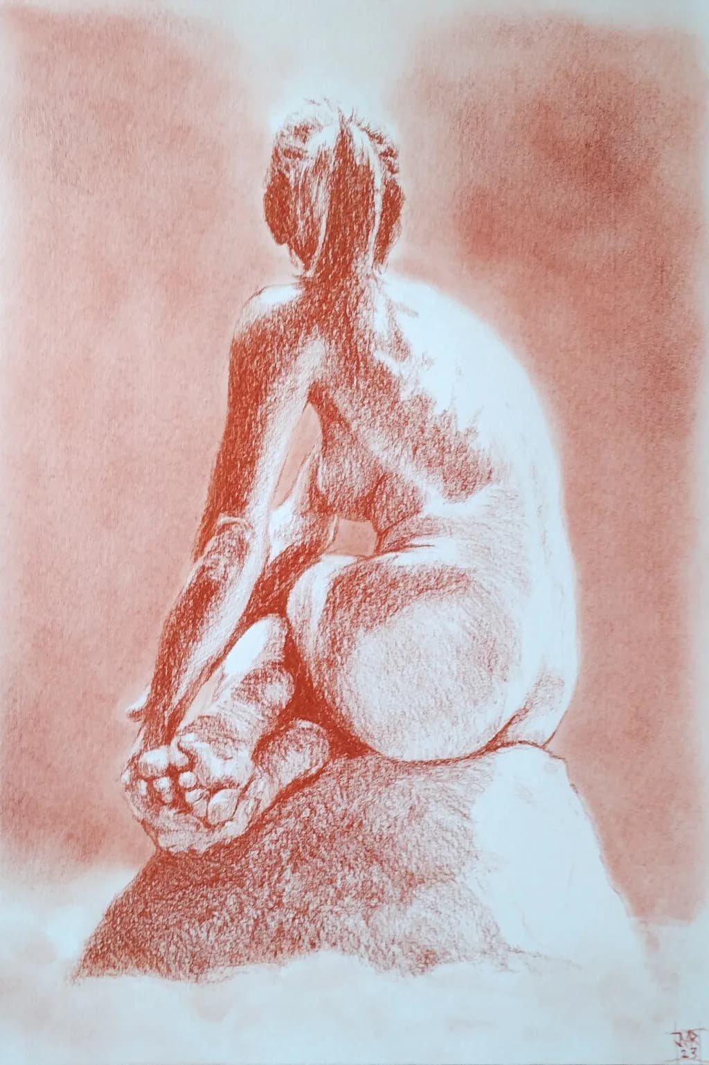 Contemplation in Red Chalk